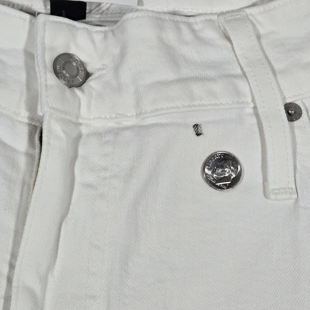J.Crew Curvy Slim Wide Leg Jeans‎ White Denim High Rise BX828 Size 34 NEW